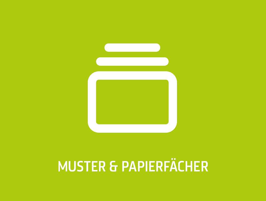Druckmuster und Papierfächer